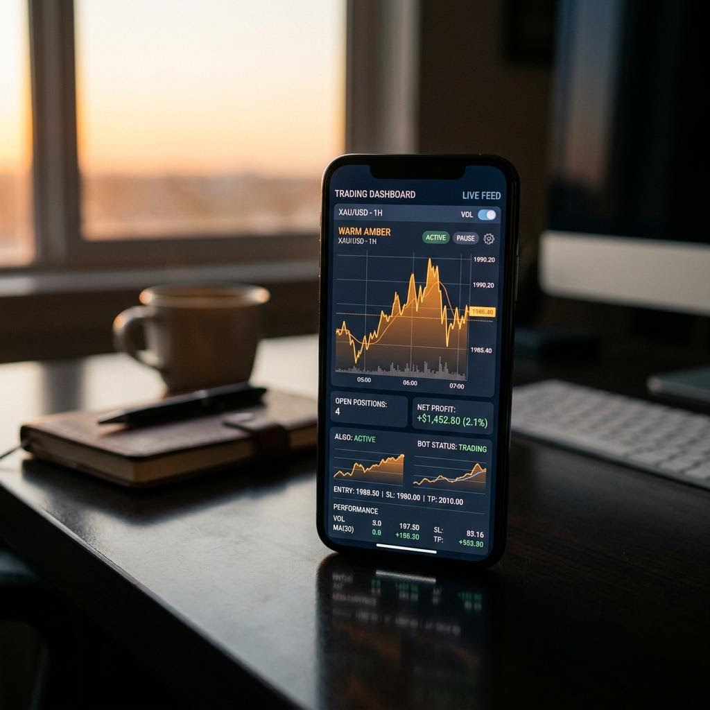 Tableau de bord de Belyrnx Temalor affiché sur smartphone